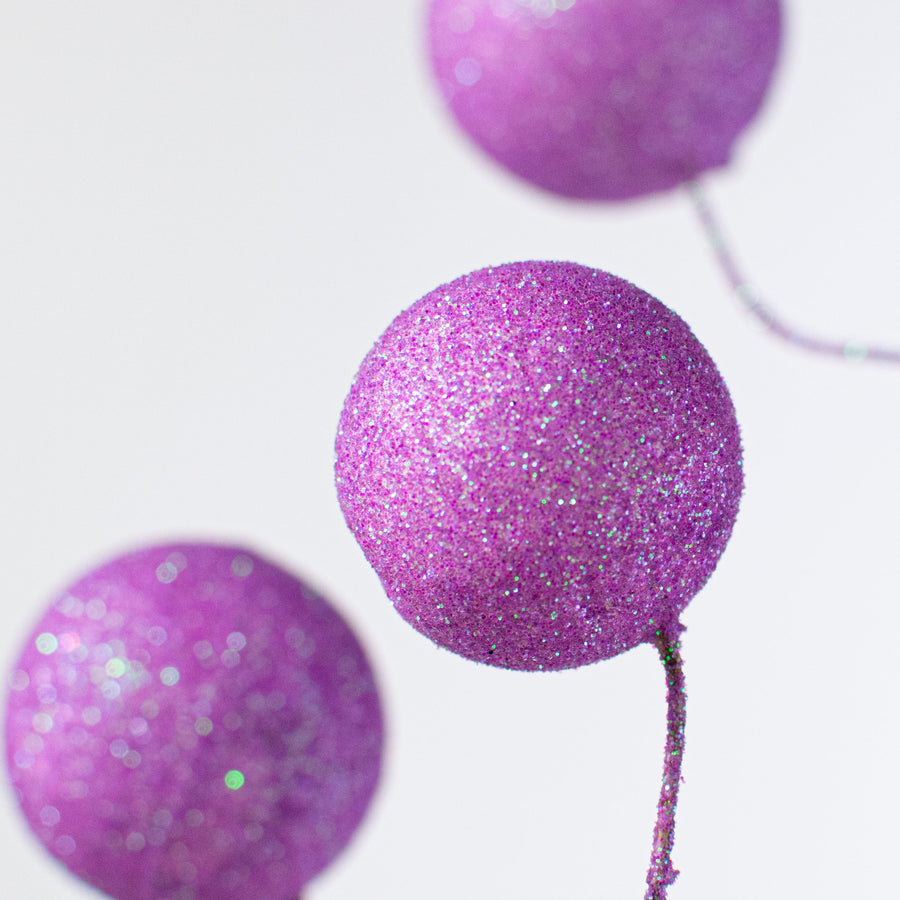 24" Glitter Ball Spray: Purple