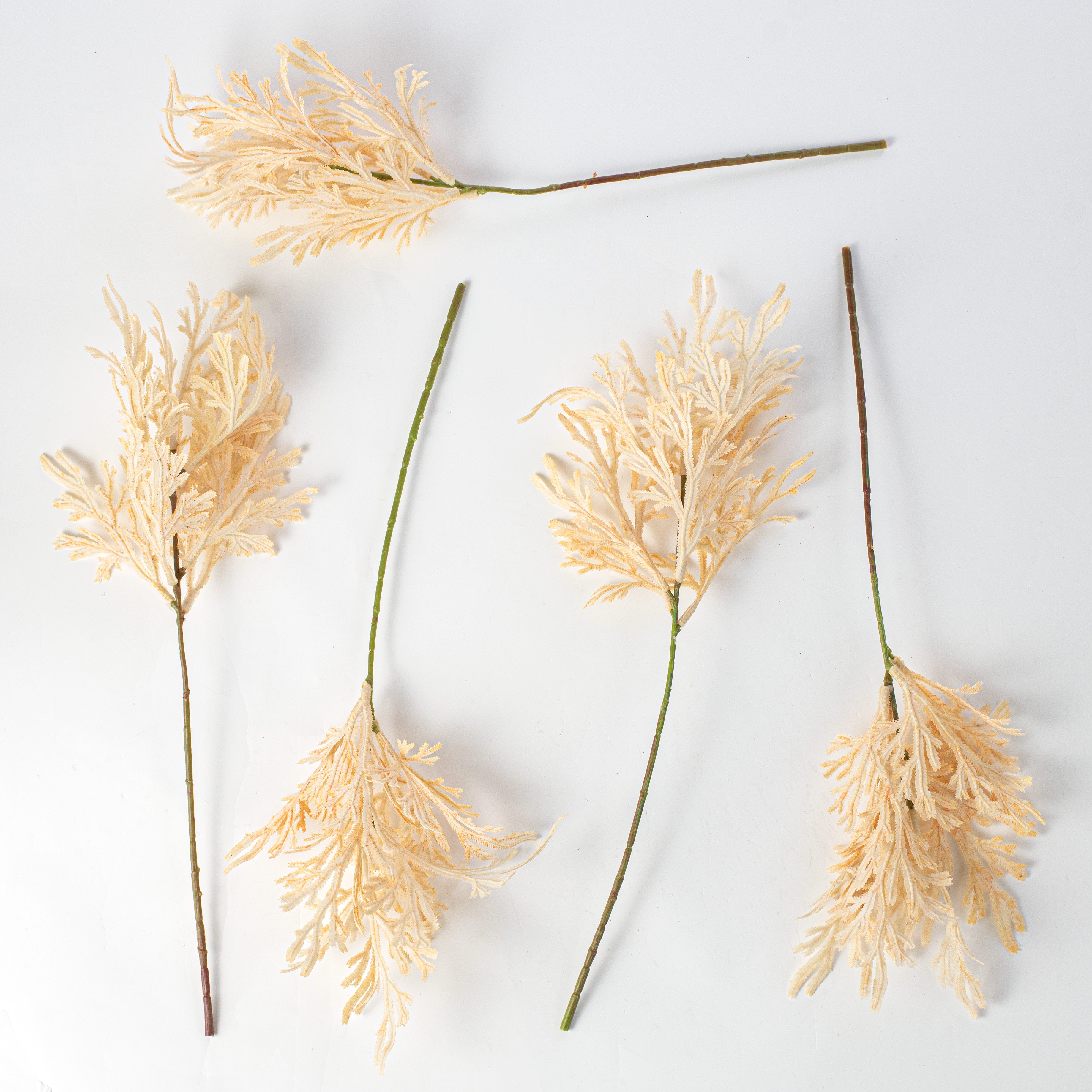 15" Staghorn Leaf Bundle: Ivory