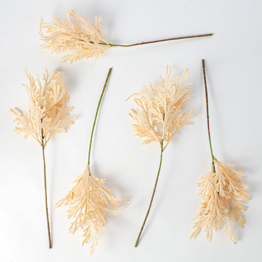 15" Staghorn Leaf Bundle: Ivory