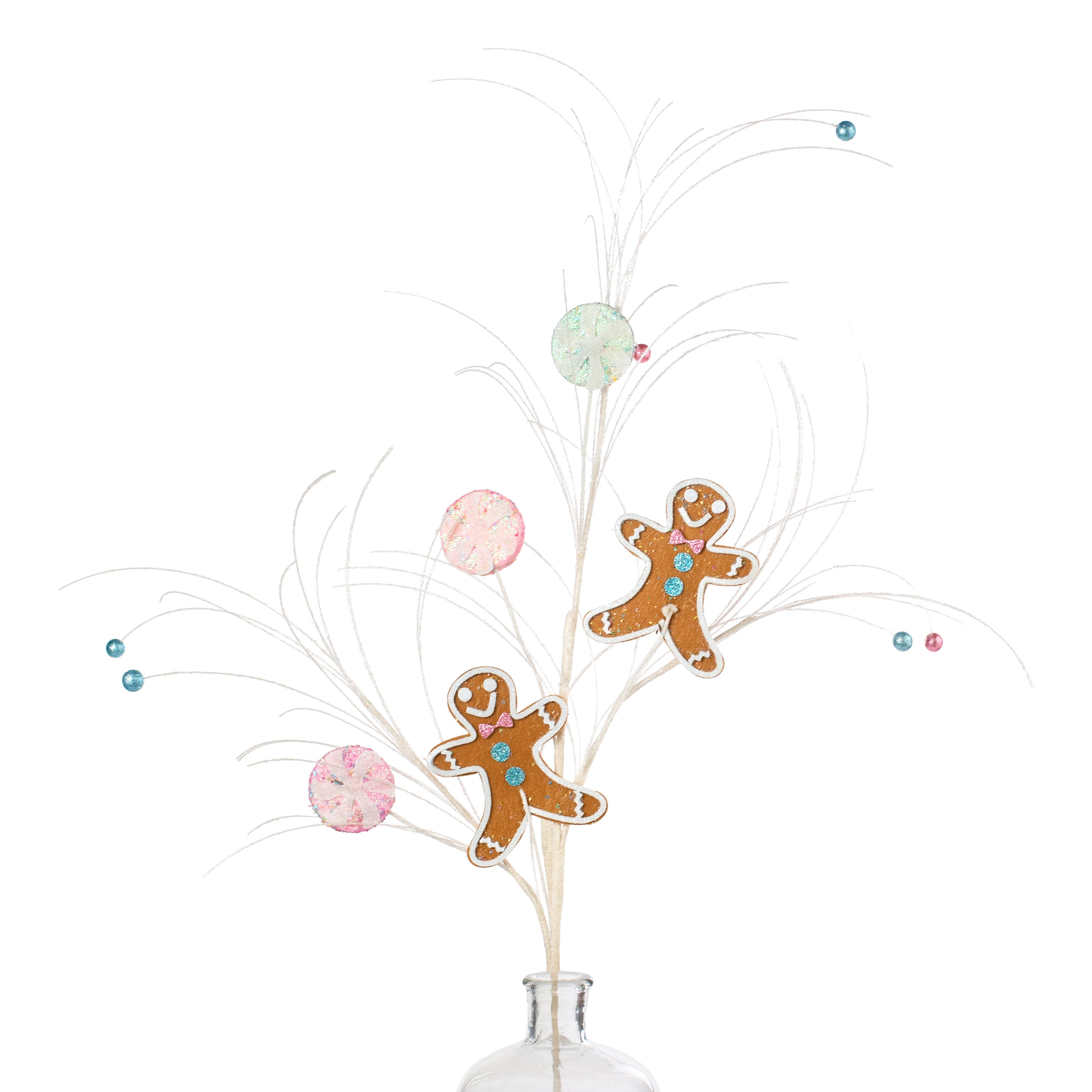 34" Gingerbread Candy Spray: Pastel