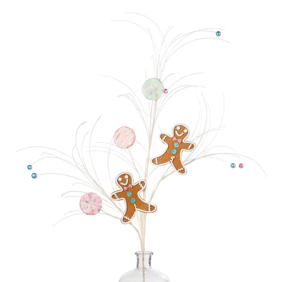 34" Gingerbread Candy Spray: Pastel