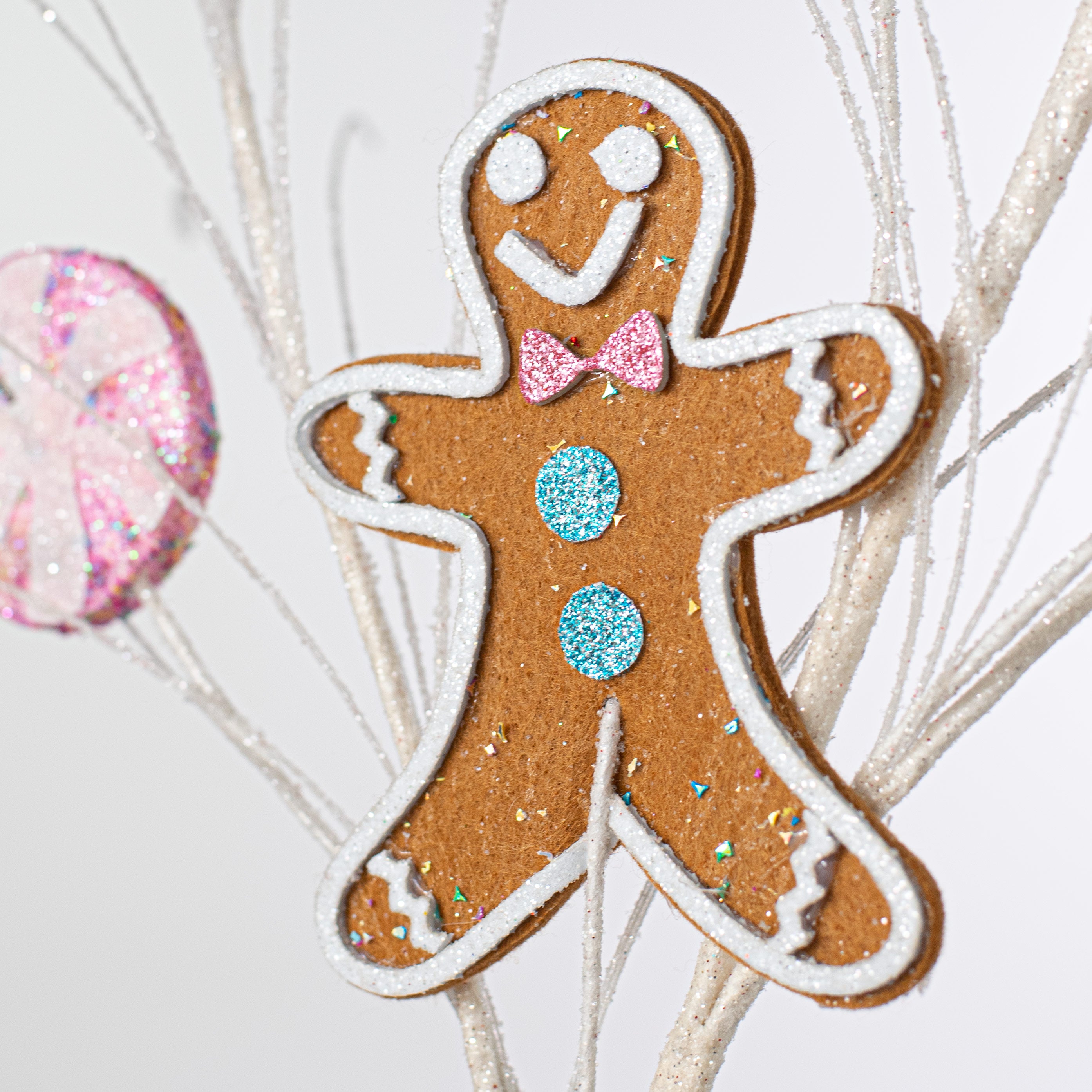 34" Gingerbread Candy Spray: Pastel