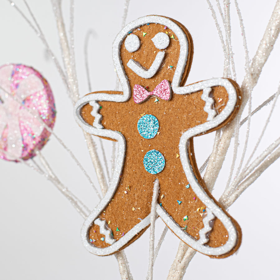 34" Gingerbread Candy Spray: Pastel