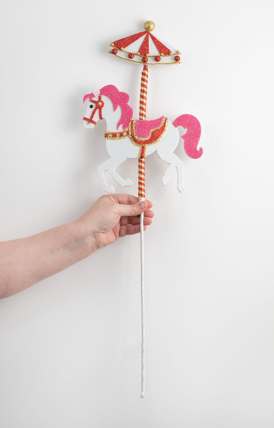 26" Carousel Horse Pick: Pink