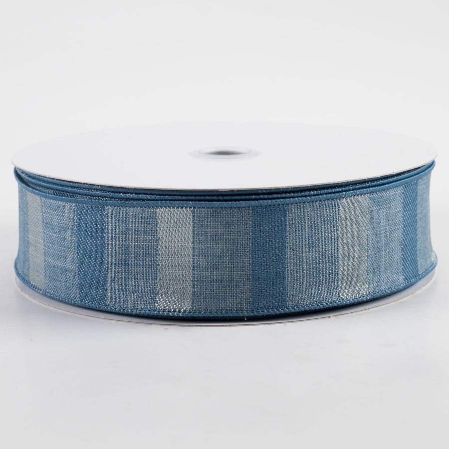 1.5" Woven Multi Stripe Ribbon: Blues (50 Yards)
