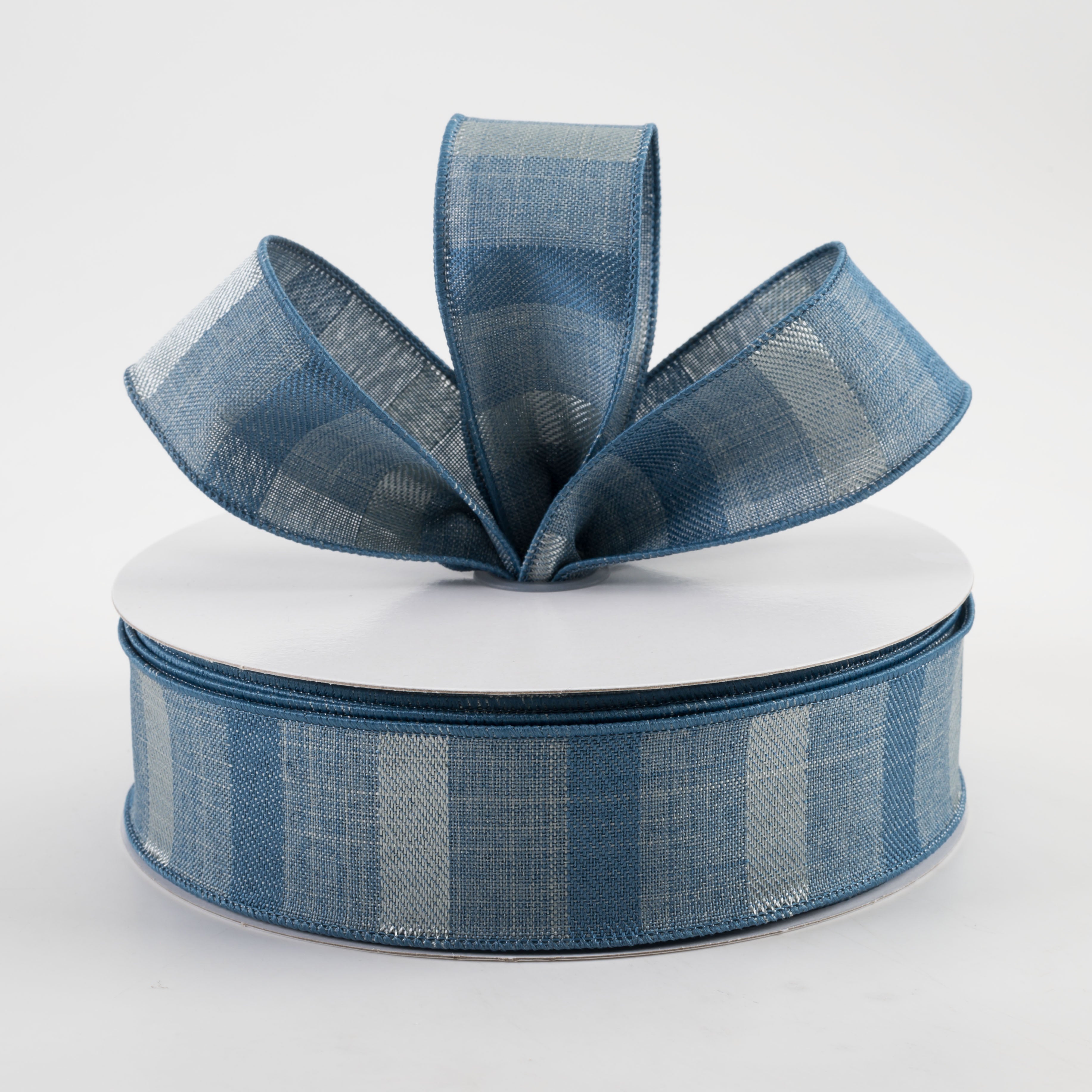 1.5" Woven Multi Stripe Ribbon: Blues (50 Yards)