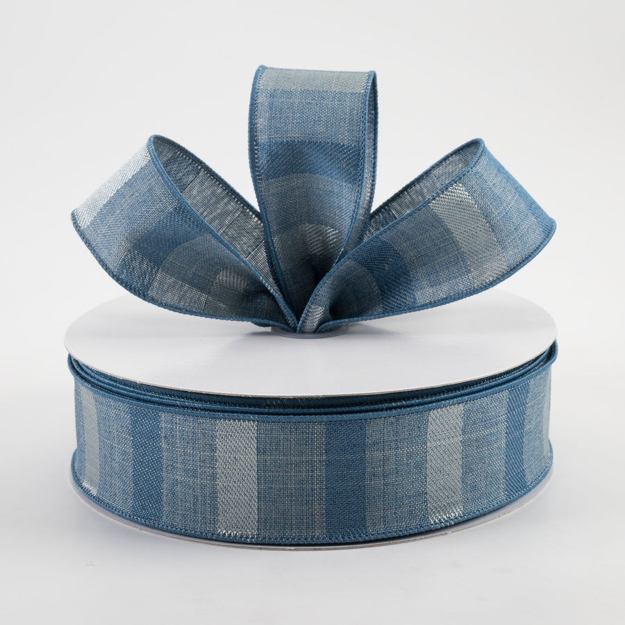 1.5" Woven Multi Stripe Ribbon: Blues (50 Yards)