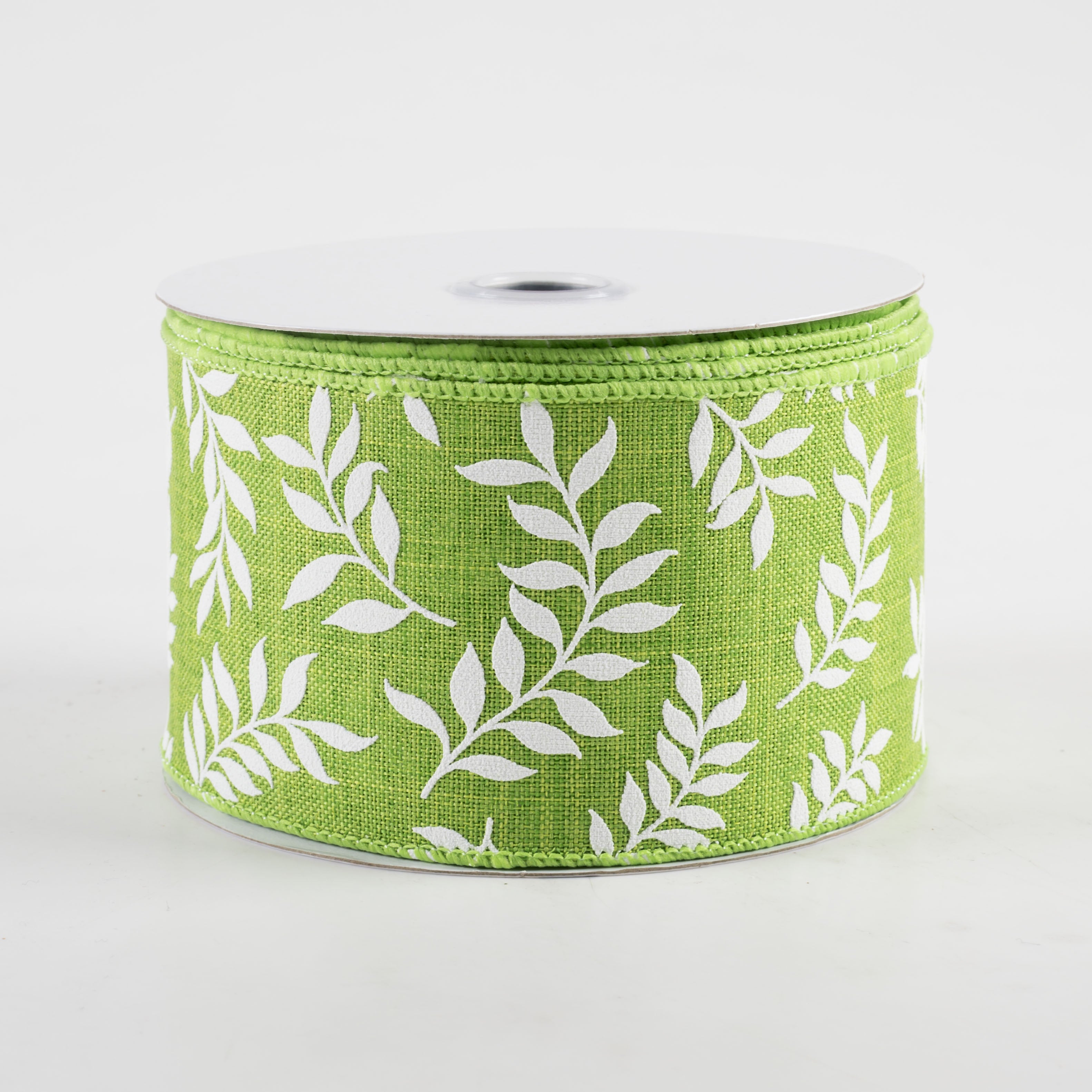 2.5" Laurel Leaf Ribbon: Fresh Green (10 Yards)