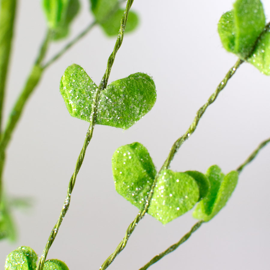 30" Felt Leaf Filler Spray: Green