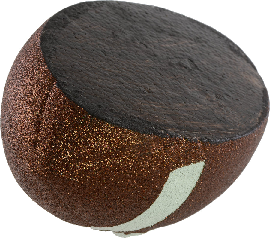 11" Football Accent: Metallic Glitter Brown