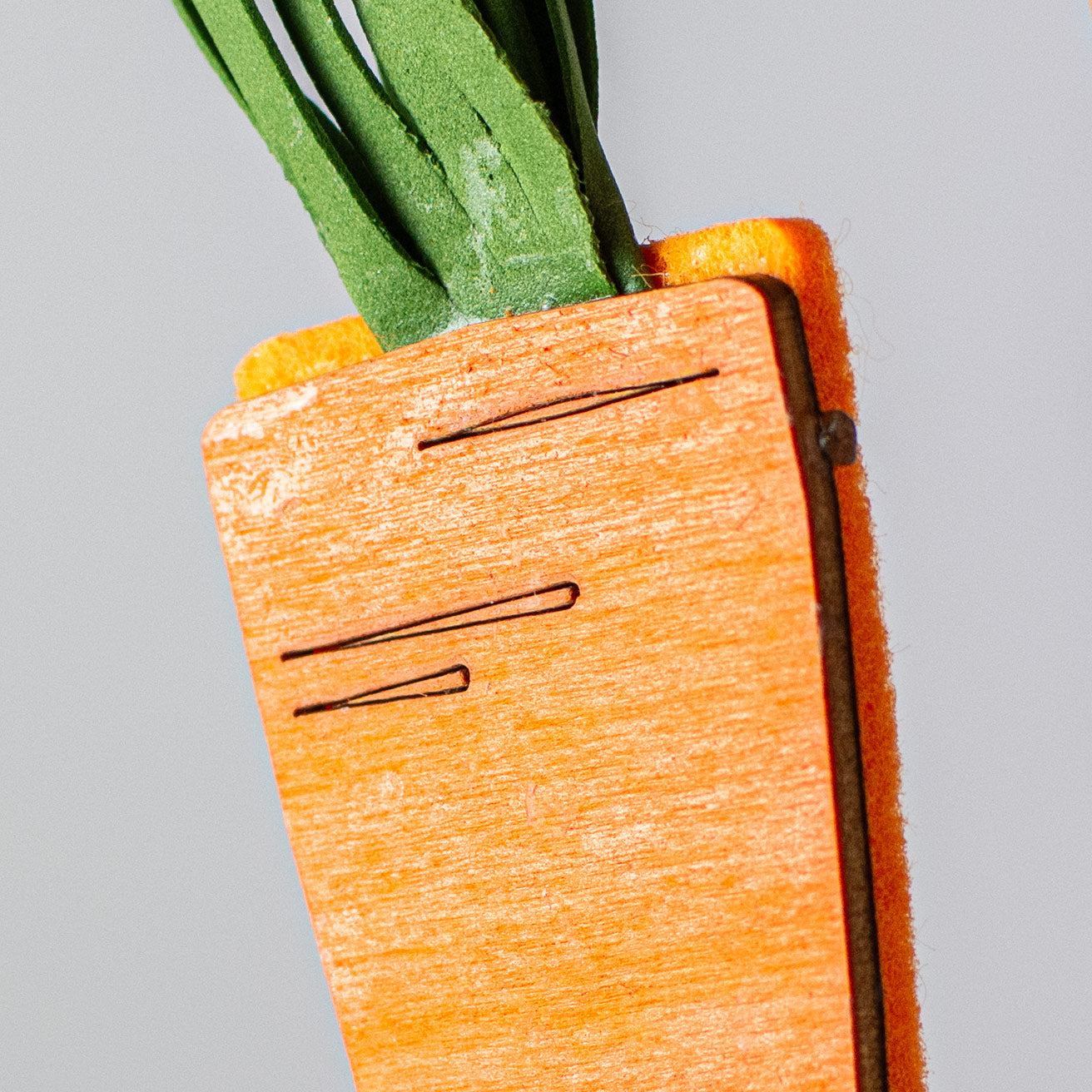 12" Carrot Wooden Cutout Pick: Orange