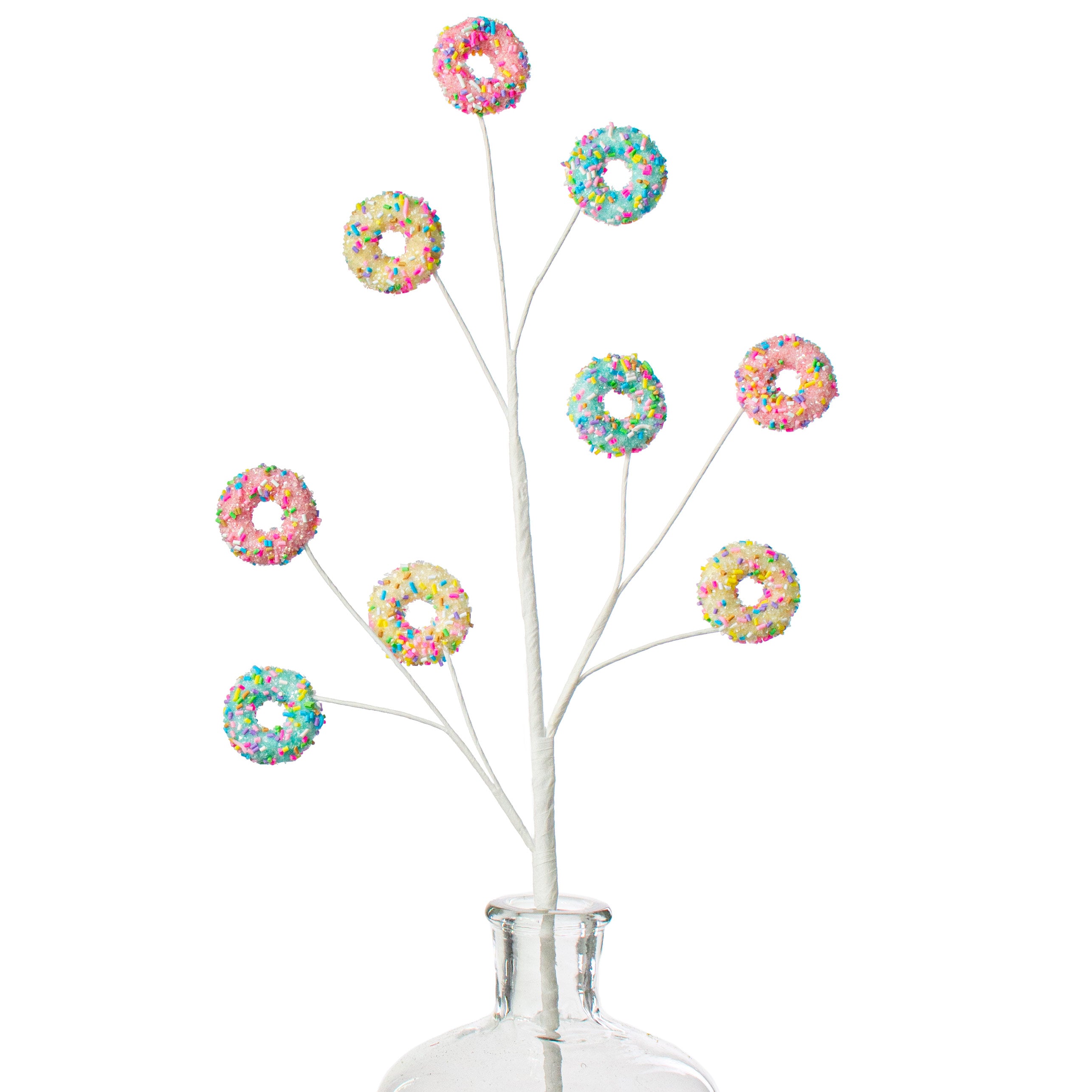 24" Pastel Rainbow Donut Spray