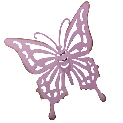 10" Metal Cutout Hanger: Lavender Butterfly