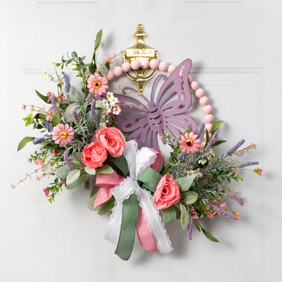 10" Metal Cutout Hanger: Lavender Butterfly