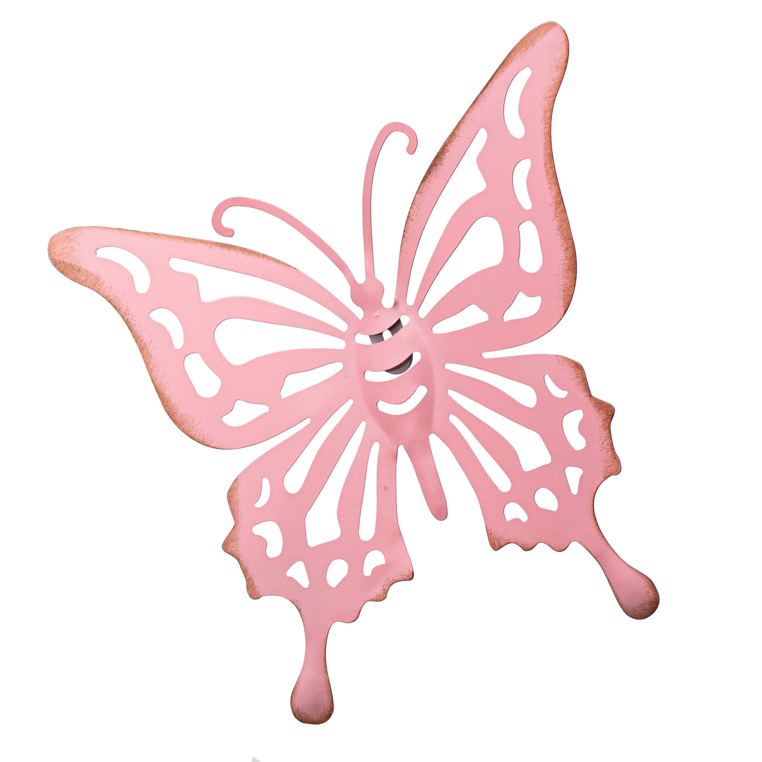10" Metal Cutout Hanger: Pink Butterfly