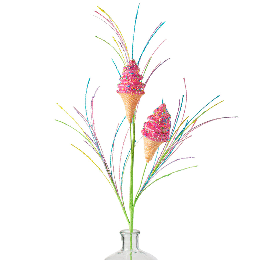 31" Sprinkle Ice Cream Cone: Pink