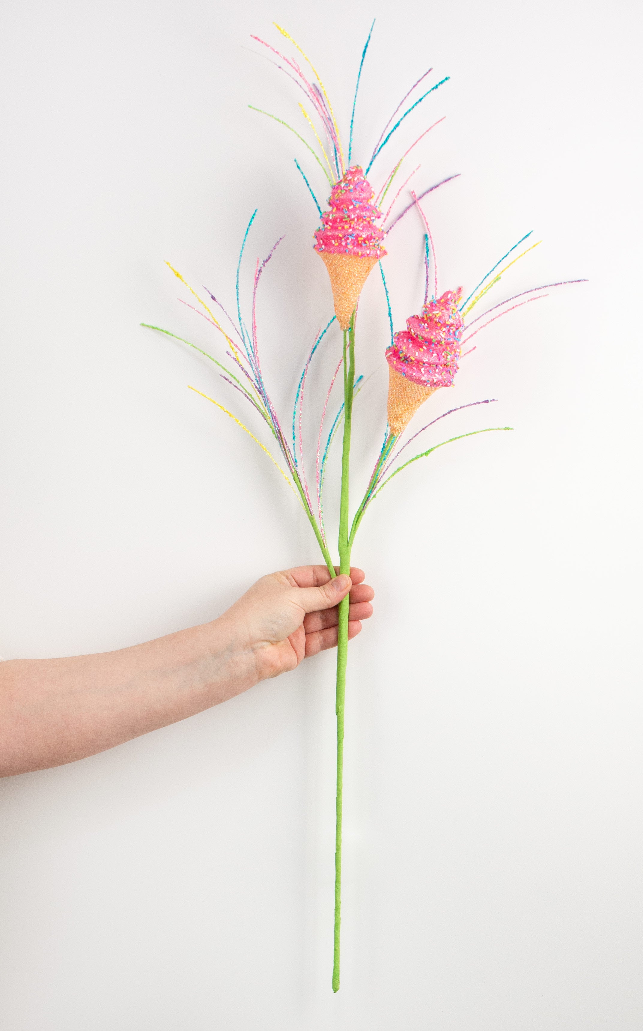 31" Sprinkle Ice Cream Cone: Pink