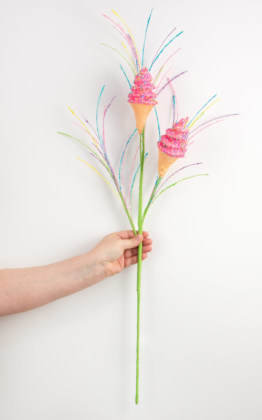 31" Sprinkle Ice Cream Cone: Pink