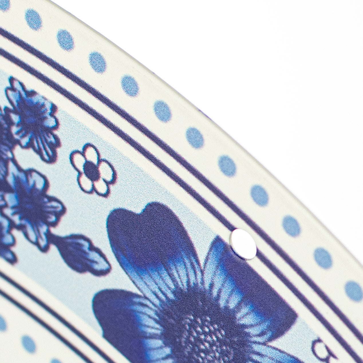 12" Metal Sign: Welcome Blue & White Floral