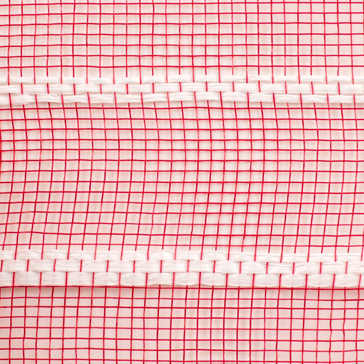 10" Vertical Wide Stripe Mesh: Red & White