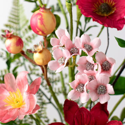 16" Mixed Wild Flower Spray: Pink & Fuchsia