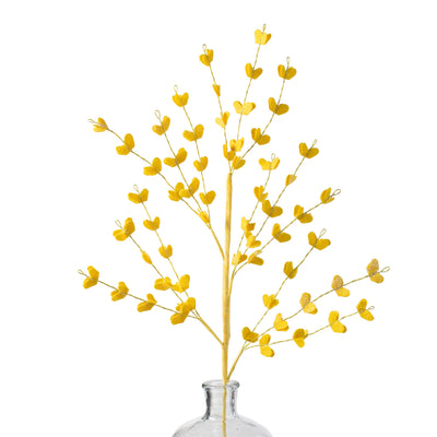 30" Felt Leaf Filler Spray: Yellow
