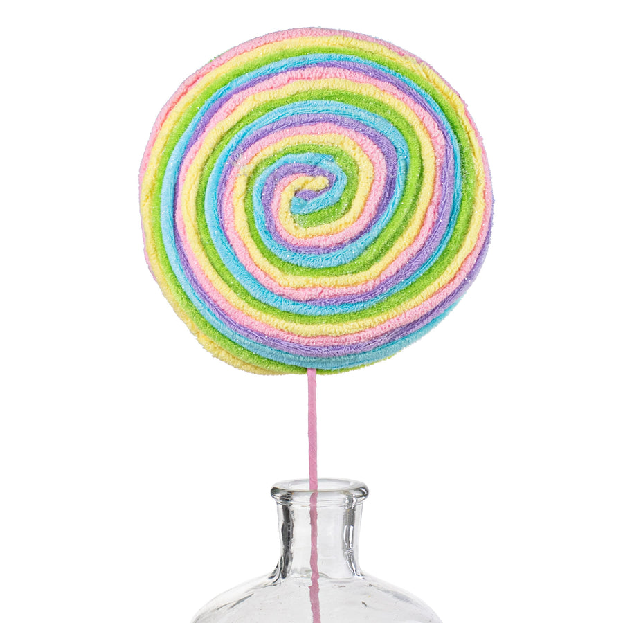20" Spiral Lollipop Pick: Lavender Pastel Multi