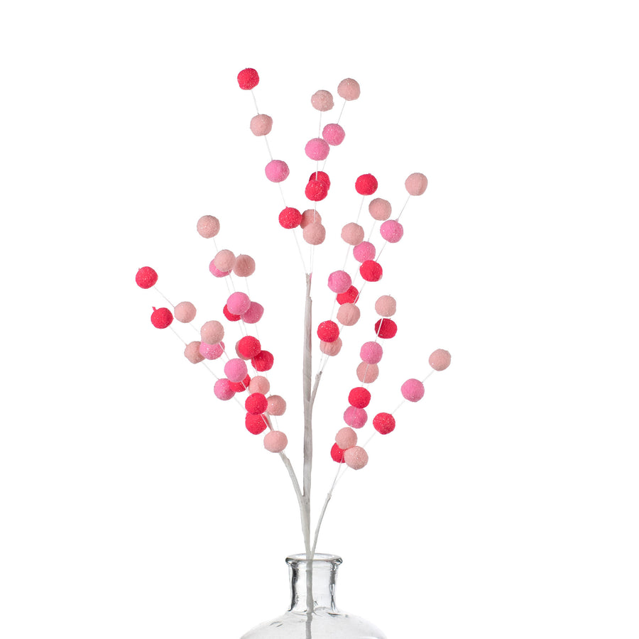 30" Felt Ball Spray: Fuchsia, Pink, Light Pink