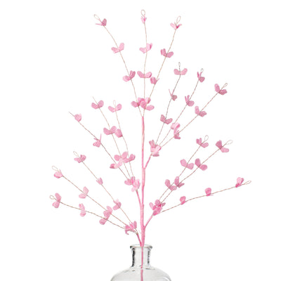 30" Felt Leaf Filler Spray: Pink