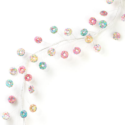 5' Pastel Rainbow Donut Garland