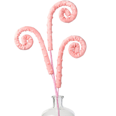 28" Swiss Dot Faux Fur Curly Spray: Peach