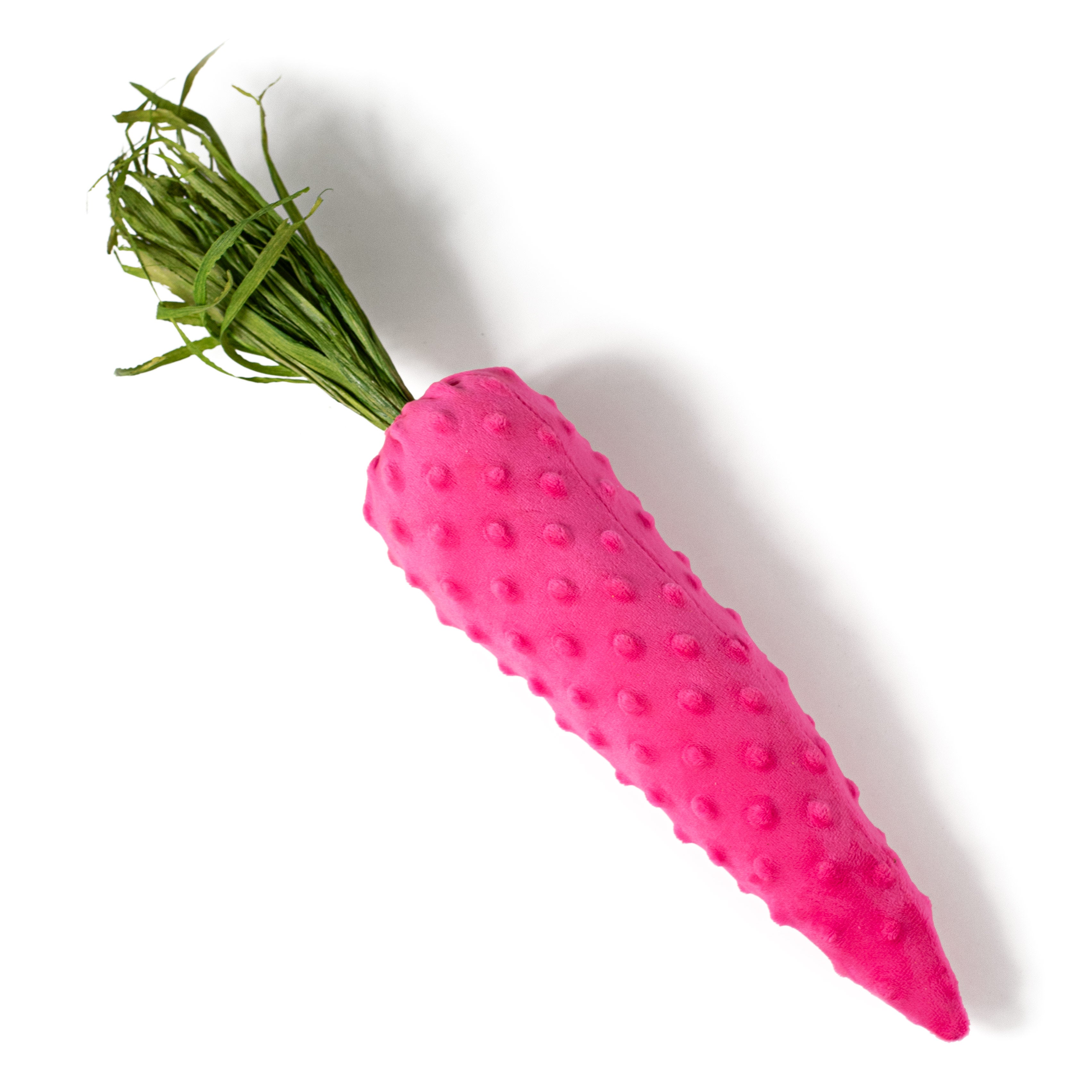 20" Swiss Dot Faux Fur Carrot: Fuchsia Pink
