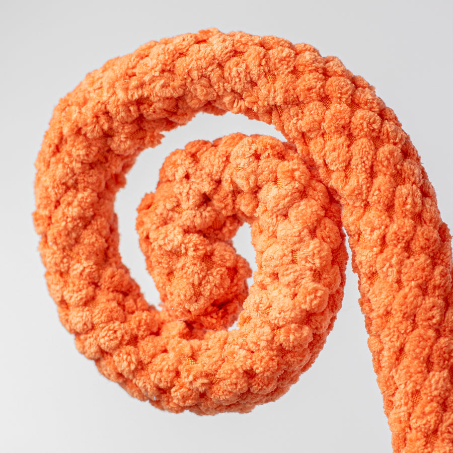 28" Terry Cloth Spiral Curly Spray: Orange
