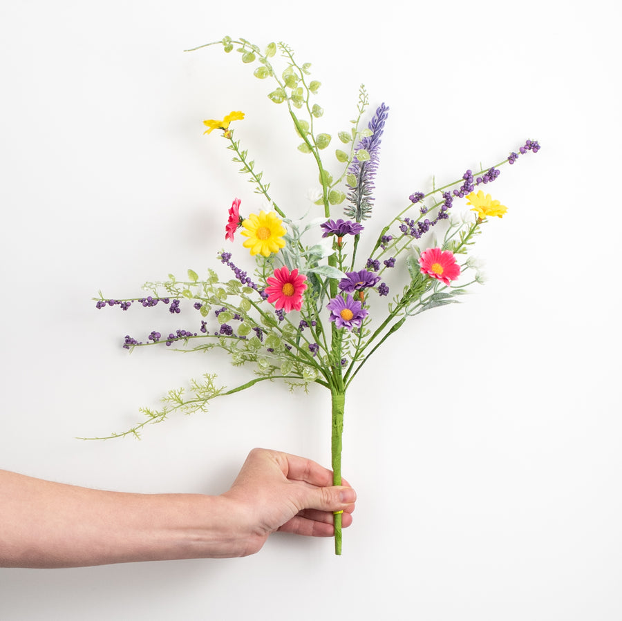 18" Fabric Flower Daisy Filler Spray