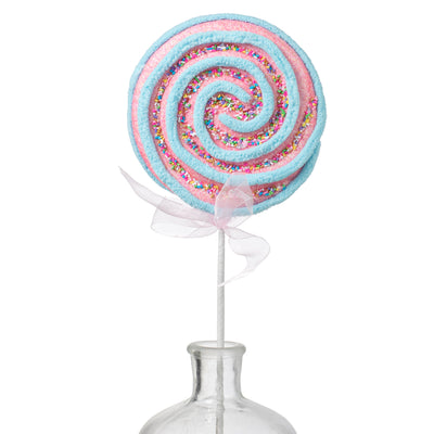 18" Sprinkle Lollipop Spray: Pink & Blue
