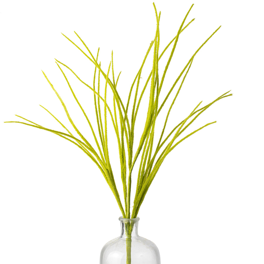 27" Flocked Grass Bush: Lime Green