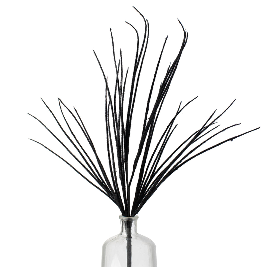 27" Flocked Grass Bush: Black