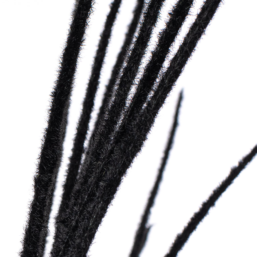 27" Flocked Grass Bush: Black
