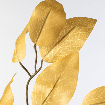 23" Ficus Leaf Spray: Antique Gold (12)