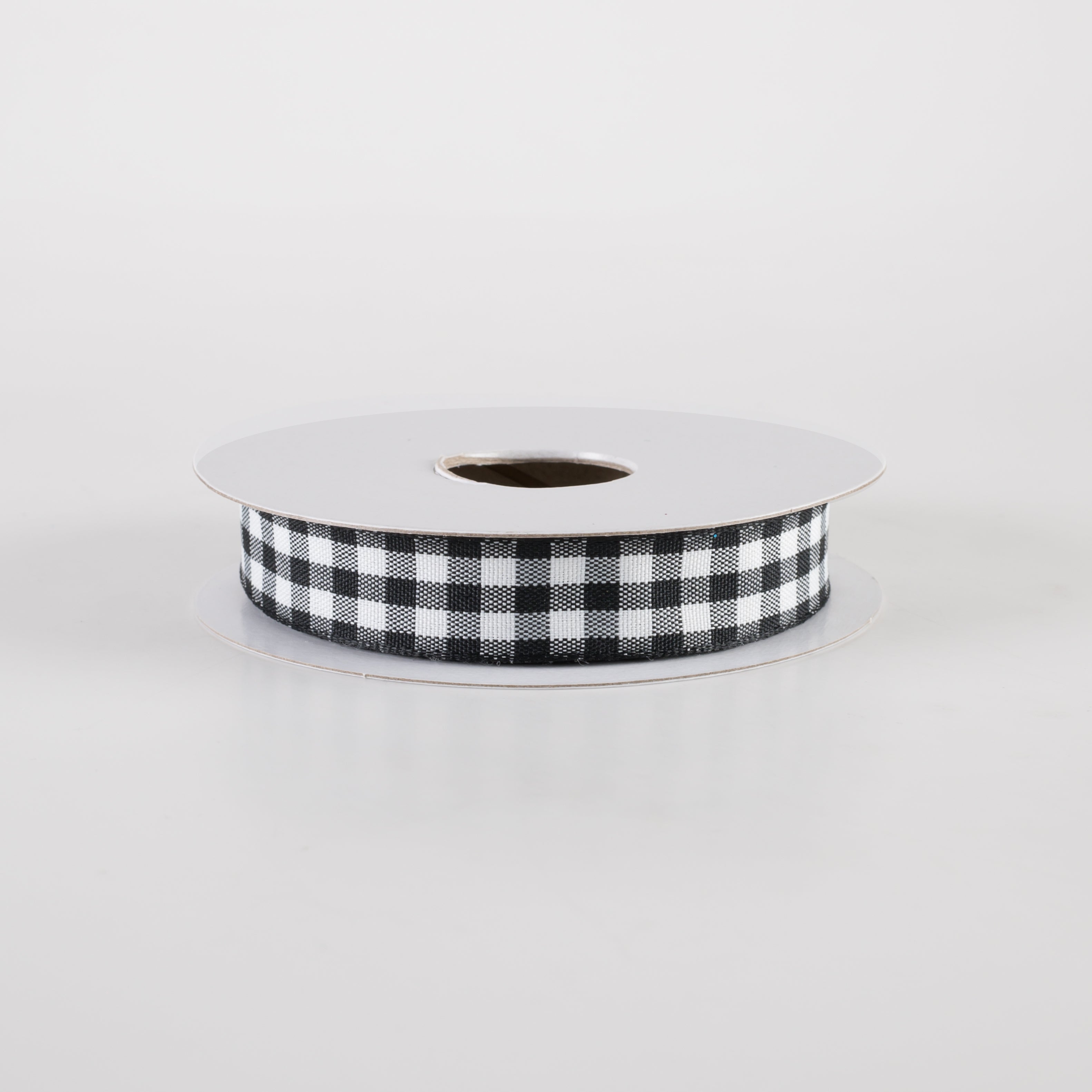 5/8" Classic Check Ribbon: Black & White (10 Yards)
