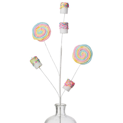 25" Marshmallow Lollipop Spray: Pastel Multi
