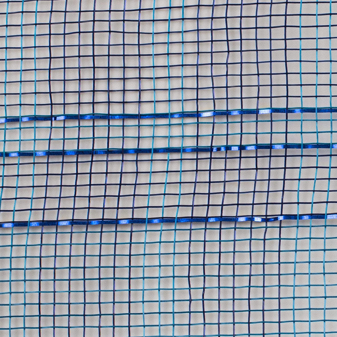 10" Plaid Metallic Mesh: Navy, Royal Blue, Teal