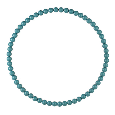 17.75" Wood Bead Wreath: Smoke Blue