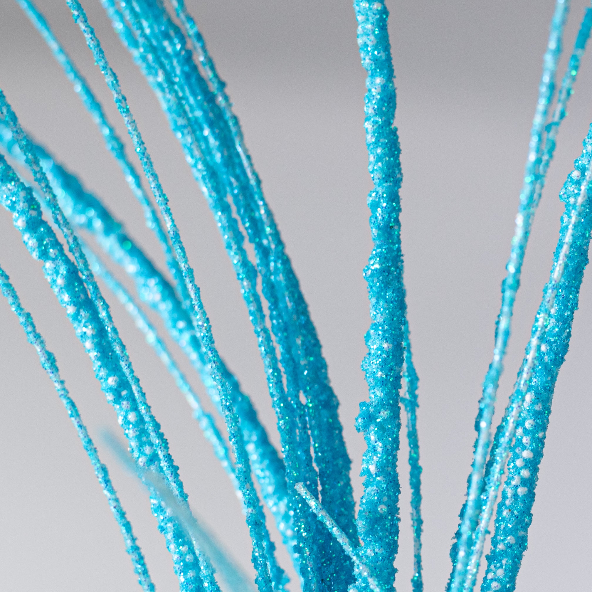 31" Glitter Mini Bead Fishline Spray: Light Blue