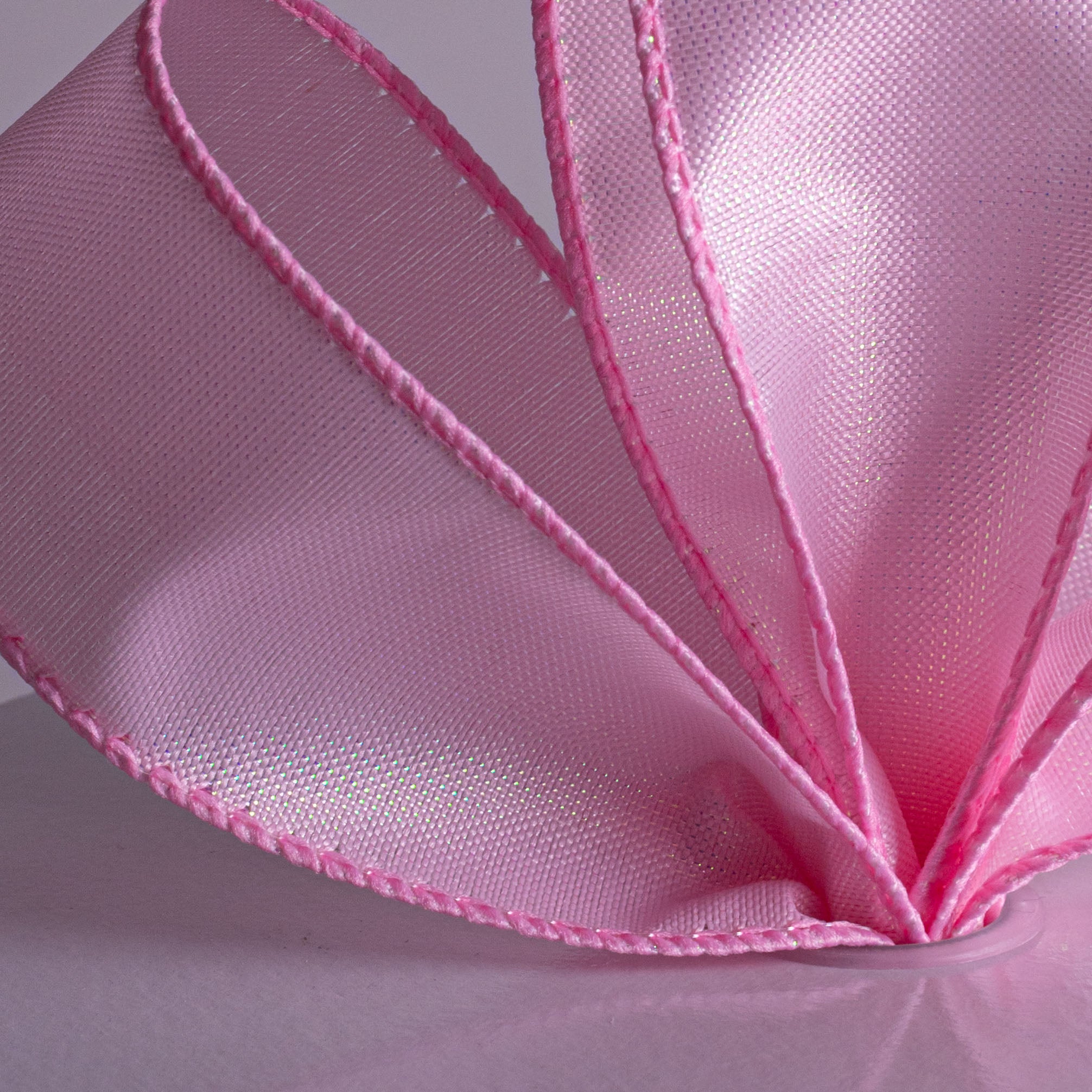 1.5" Lala Iridescent Solid Ribbon: Light Pink (50 Yards)