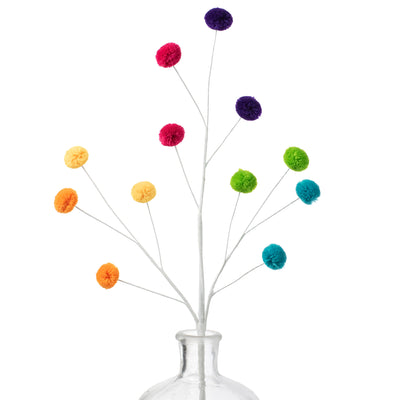 23" 6-Color Pom Pom Spray: Fiesta