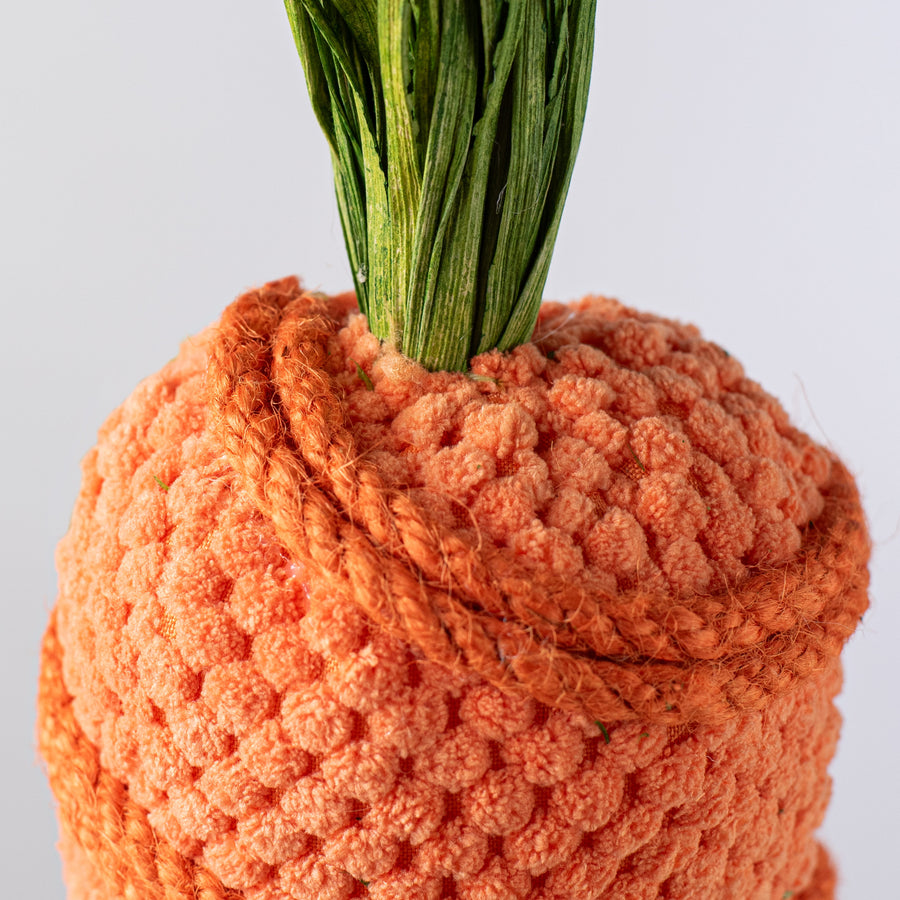 18" Jute & Terry Cloth Jumbo Carrot