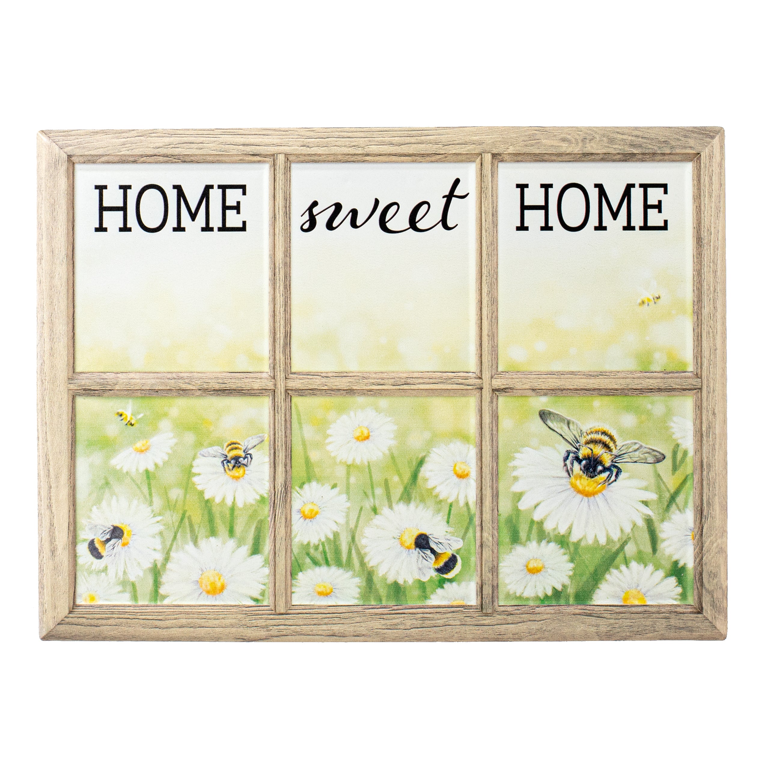 12" Sweet Home, Bees, Daisies Window Sign