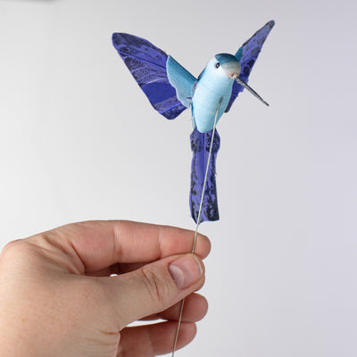 3.5" Wired Hummingbird Ornaments: Multicolor (Set of 12)
