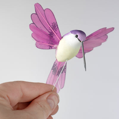 3.75" Hummingbird Wired Ornaments (Set of 12)
